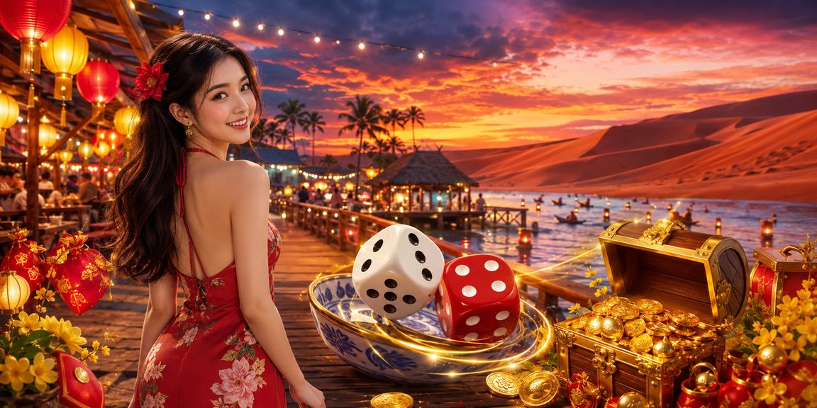 Người dùng chơi tài xỉu vào ban đêm tại Mũi Né